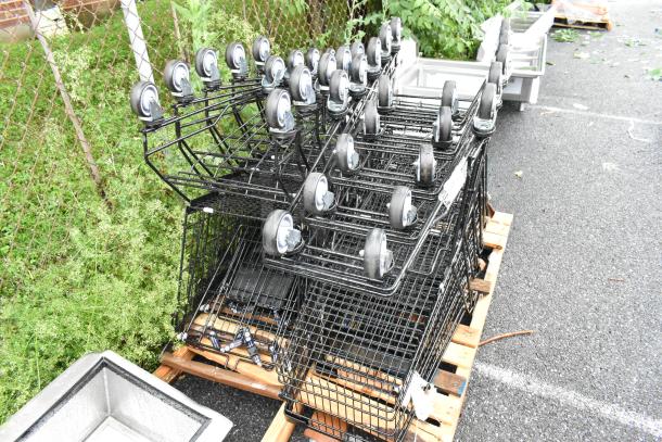 10 BRAND NEW SCRATCH AND DENT! Black Shopping Carts. 10 Times Your Bid! - Image 2 of 3
