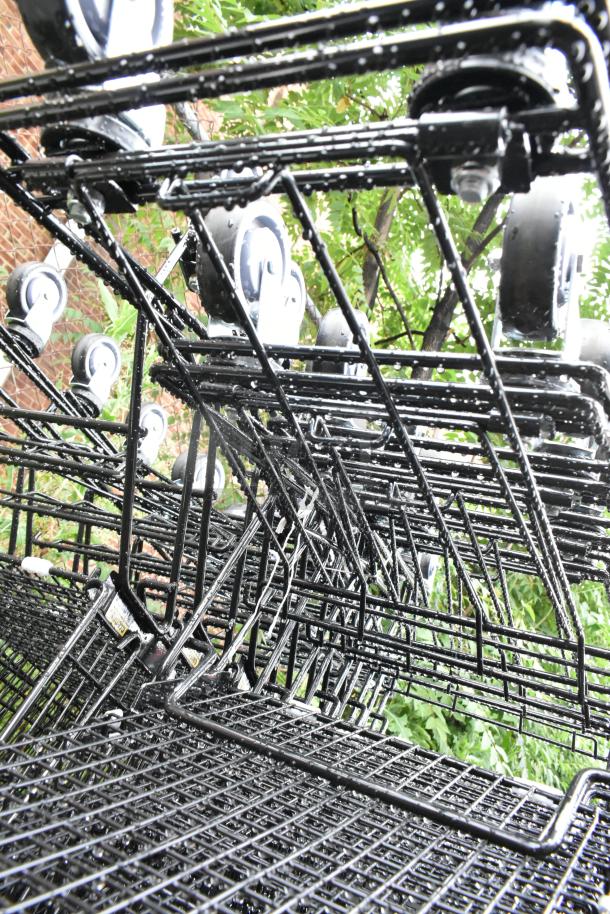 10 BRAND NEW SCRATCH AND DENT! Black Shopping Carts. 10 Times Your Bid! - Image 3 of 3