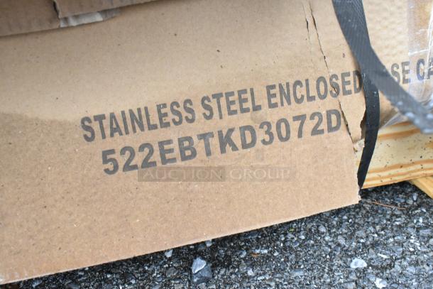 10 BRAND NEW SCRATCH AND DENT! Items Including 600WS1236 Regency 18 Gauge Stainless Steel 12" x 36" Solid Wall Shelf, 522EBTKD3072D Steelton 30" x 72" 16 Gauge Type 430 Stainless Steel Enclosed Base Sliding Door Table, 522ETSG3072 Steelton 30" x 72" 18 Gauge 430 Stainless Steel Work Table with Undershelf, CSWS1448SK480 Cambro Camshelving® 14" Wide Wall Shelf, 384TBL7230BF Lancaster Table & Seating 30" x 72" Granite White Plastic Bi-Folding Table. 10 Times Your Bid! - Image 6 of 10