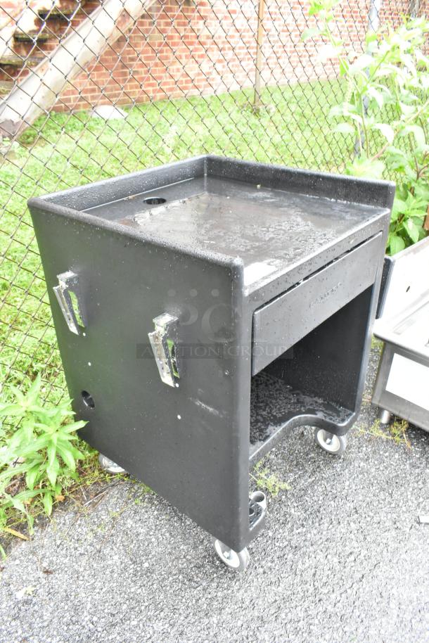 BRAND NEW SCRATCH AND DENT! Cambro Black Poly Cart on Commercial Casters. - Image 2 of 5