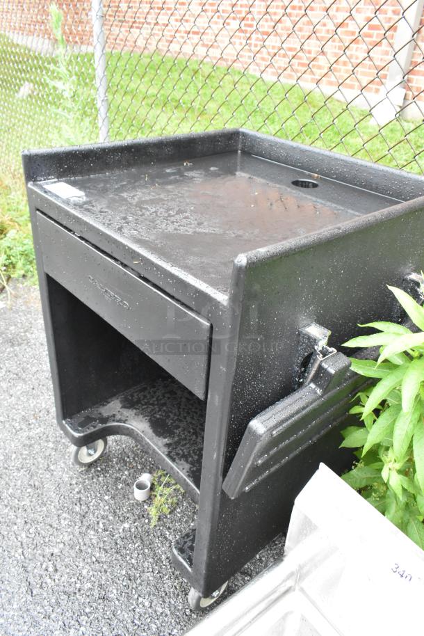 BRAND NEW SCRATCH AND DENT! Cambro Black Poly Cart on Commercial Casters. - Image 3 of 5