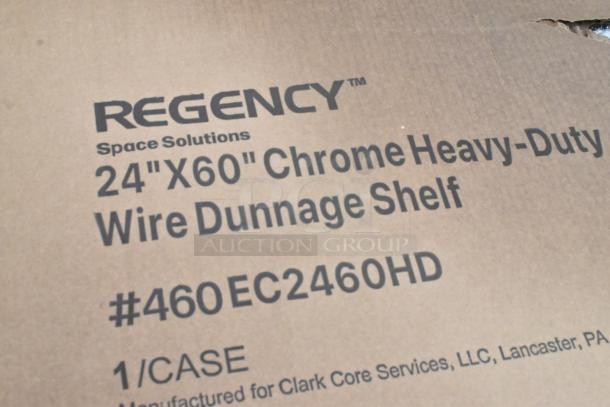 2 BRAND NEW SCRATCH AND DENT! Items Including 460EC2460HD Regency 24" x 60" Chrome Heavy-Duty Dunnage Shelf with Wire Mat - 800 lb. Capacity. 2 Times Your Bid! - Image 3 of 4