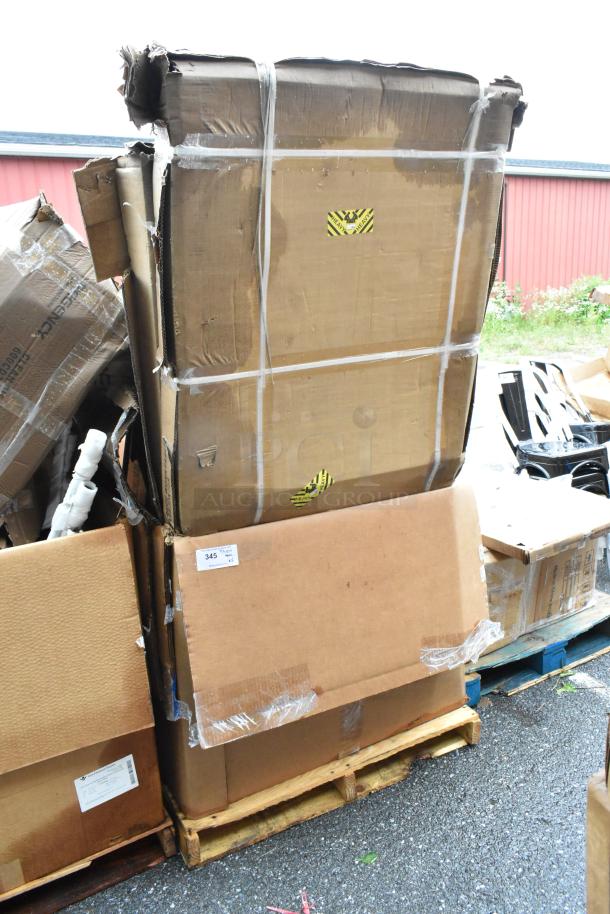 5 BRAND NEW SCRATCH AND DENT! Items Including 600WTS30X72S Regency Spec Line 30" x 72" 14-Gauge 304 Stainless Steel Commercial Open Base Work Table, 2 600PR20316K Regency 20 Pan End Load Stainless Steel Bun / Sheet Pan Rack - Unassembled, 522ETSG3072 Steelton 30" x 72" 18 Gauge 430 Stainless Steel Work Table with Undershelf. 5 Times Your Bid! - Image 1 of 5