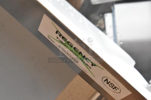 12 BRAND NEW SCRATCH AND DENT! Items Including 522SG3072 Steelton 30" x 72" 18-Gauge Stainless Steel Equipment Stand with Undershelf and Galvanized Legs, 600WS1896 Regency 16 Gauge Stainless Steel 18" x 96" Heavy Duty Wall Shelf, 600CDT24R Regency 16 Gauge 2' Clean Dish Table, 3493060TBA Lancaster Table & Seating Rectangular Reversible White Birch / Ash Laminated Table Top, 600WS1272HD Regency 16 Gauge Stainless Steel 12" Wide Heavy Duty Solid Wall Shelf. 12 Times Your Bid! - Image 13 of 13