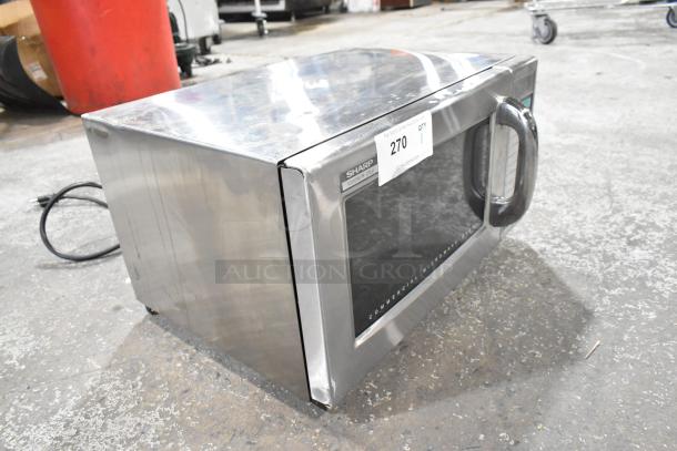 2022 Sharp R-21LVF Stainless Steel Countertop Microwave Oven. 120 Volts 1 Phase. - Image 2 of 8