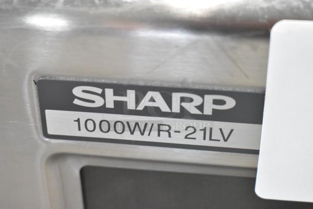 2022 Sharp R-21LVF Stainless Steel Countertop Microwave Oven. 120 Volts 1 Phase. - Image 4 of 8