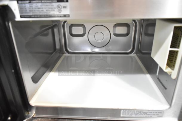 2022 Sharp R-21LVF Stainless Steel Countertop Microwave Oven. 120 Volts 1 Phase. - Image 6 of 8