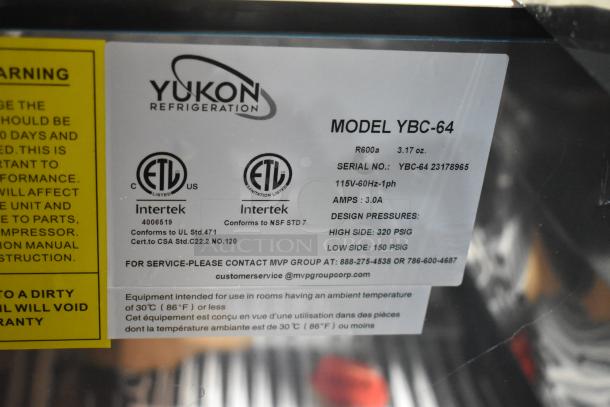 BRAND NEW SCRATCH AND DENT! Yukon YBC-64 Stainless Steel Commercial Back Bar Bottle Cooler w/ 2 Sliding Lids. 115 Volts, 1 Phase. - Image 8 of 8