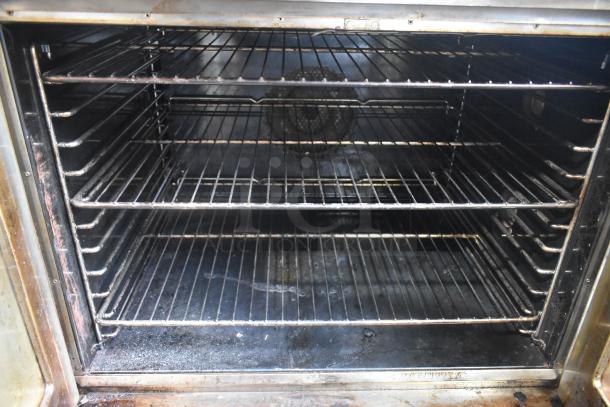 2 Bakers Pride Cyclone Stainless Steel Commercial Natural Gas Powered Full Size Convection Oven w/ View Through Doors, Metal Oven Racks, Thermostatic Controls. 2 Times Your Bid! - Image 4 of 8
