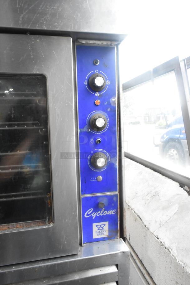 2 Bakers Pride Cyclone Stainless Steel Commercial Natural Gas Powered Full Size Convection Oven w/ View Through Doors, Metal Oven Racks, Thermostatic Controls. 2 Times Your Bid! - Image 5 of 8