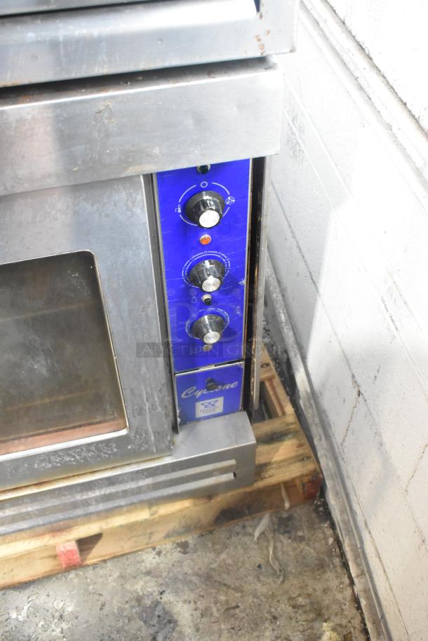 2 Bakers Pride Cyclone Stainless Steel Commercial Natural Gas Powered Full Size Convection Oven w/ View Through Doors, Metal Oven Racks, Thermostatic Controls. 2 Times Your Bid! - Image 6 of 8