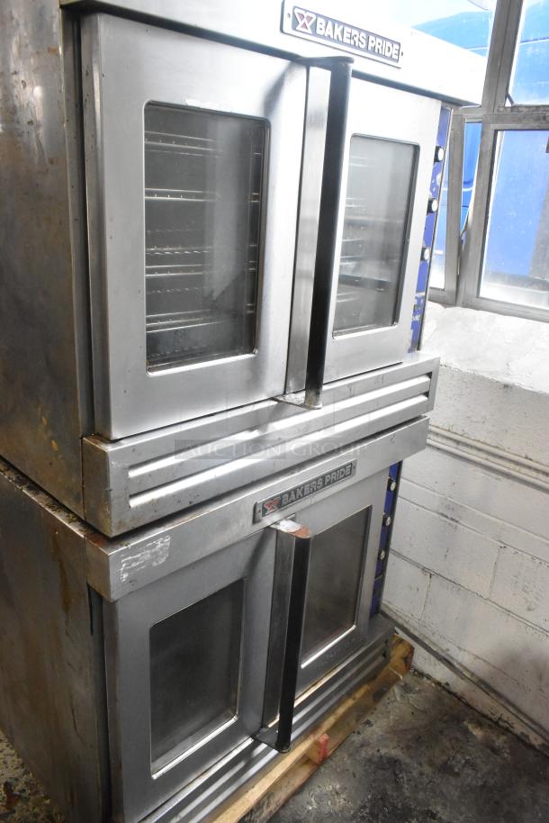 2 Bakers Pride Cyclone Stainless Steel Commercial Natural Gas Powered Full Size Convection Oven w/ View Through Doors, Metal Oven Racks, Thermostatic Controls. 2 Times Your Bid! - Image 7 of 8