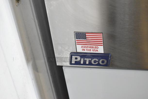 BRAND NEW 2025 Pitco Frialator SG18, 75 lb. stainless steel fryer, natural gas, 140,000 BTU, with USA assembly label.