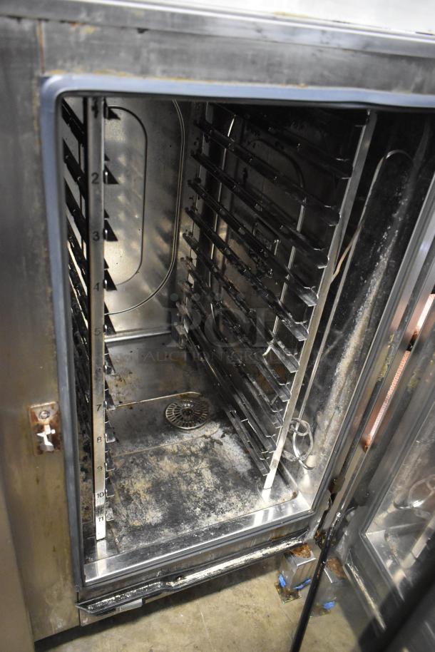 Convotherm C4 eT 6.10 ES electric combi convection oven, stainless steel, 240V, 3 phase, interior racks visible.