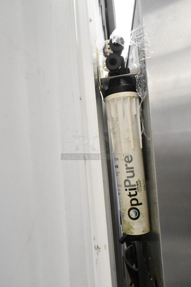 OptiPure filter system attached to Convotherm C4 eT 6.10ES stainless steel combi convection oven, 240V, 3 phase.