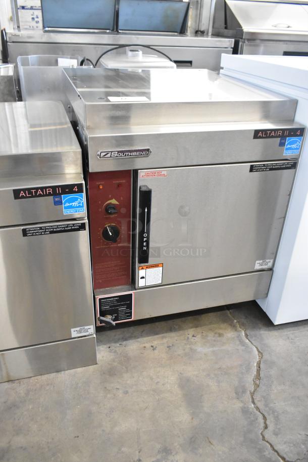 Southbend ALTAIR II-4-SB stainless steel steam cabinet, electric, single deck, 208V, 3-phase, NSF and energy-certified.