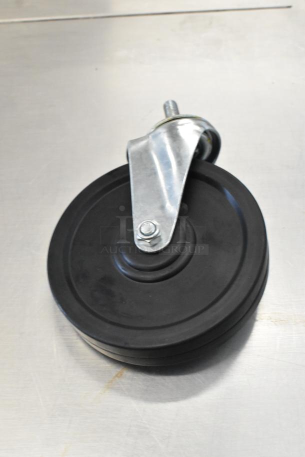 Brand new scratch and dent commercial caster, model CT-5 MT10. Black wheel with metal bracket. Box of 4, 6 times bid.