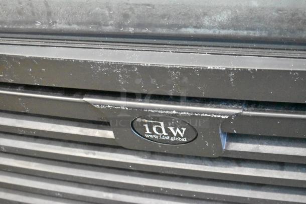IDW G-26-C334B-HC metal commercial cooler, single door, poly racks, 115V, 1 Phase, brand logo visible on front panel.