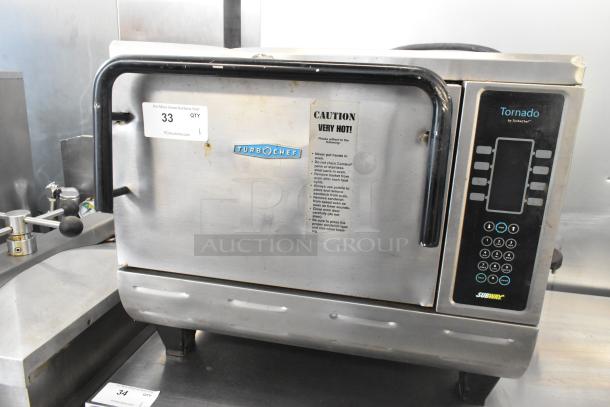 Turbochef NGC stainless steel commercial rapid cook oven, 208/240 volts, countertop model, electric, 1 phase, with control panel.