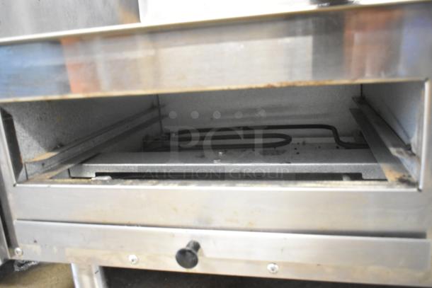 2022 Benchmark USA 54012 stainless steel commercial pizza oven, electric, countertop model, 120V, 1 phase, used condition.