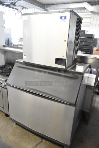 Manitowoc IY1106A-261 Stainless Steel Commercial Ice Head on Commercial Ice Bin. 208-230 Volts, 1 Phase. - Item #1195365