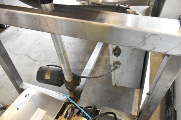 Groen NFPC-4 stainless steel 40-gallon braising pan, floor style, 208 volts, 3 phase, visible signs of wear.
