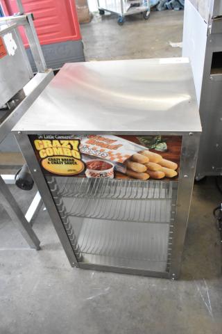 Metal commercial countertop merchandiser, model 00925E-073, 120V, 1 phase, featuring Little Caesars branding.