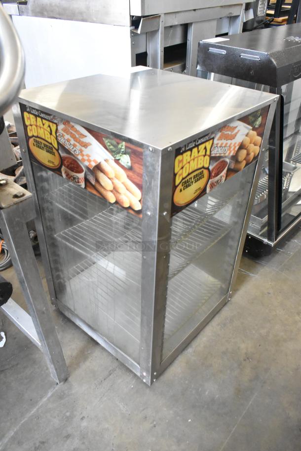 Metal Commercial Countertop Merchandiser 00925E-073, 120V, 1 Phase, wire shelving, branded signage, used condition.