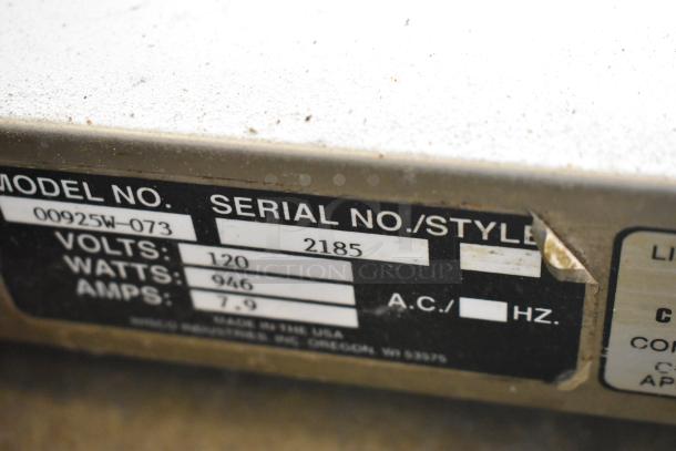 Metal Commercial Countertop Merchandiser, Model 00925E-073, 120 Volts, 946 Watts, Serial No. 2185, used condition.