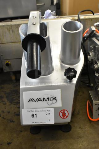 AvaMix 177CFP5D metal commercial countertop food processor, 120V, 1 phase, includes push handle, in working condition.
