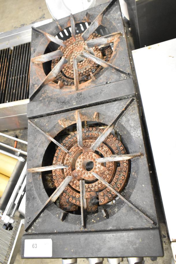 Cooking Performance Group 351CPGDSPRN 2 Burner Stainless Steel Gas Range, 160,000 BTU, used condition.