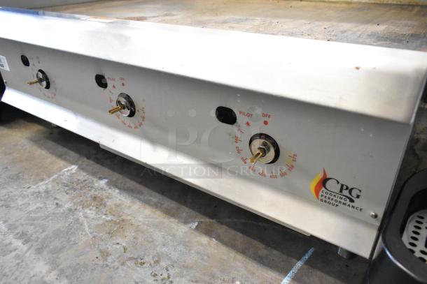 2023 CPG 351GTCPG36NL stainless steel commercial griddle with controls. Natural gas, 90,000 BTU. Good condition.