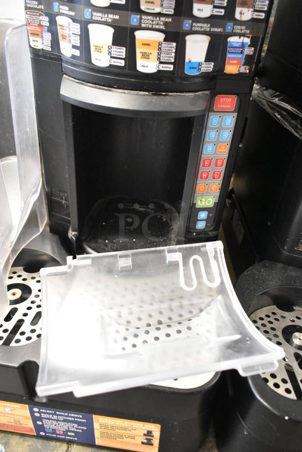 Taylor X83684-12 metal countertop frozen drink machine, featuring a labeled interface for flavor options. Moderate wear visible.