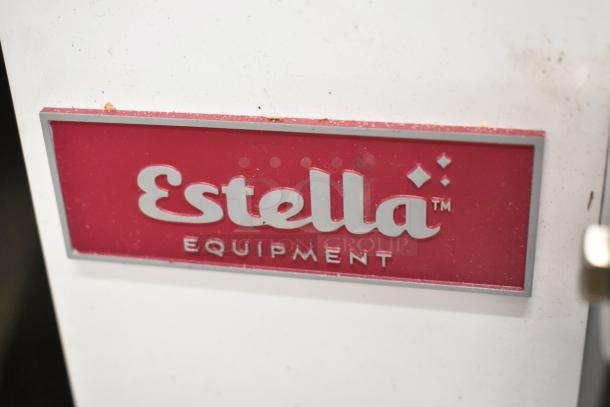 Estella 34BDPC18T metal dough press, 240V, 1 phase, commercial countertop model, logo visible, used condition.