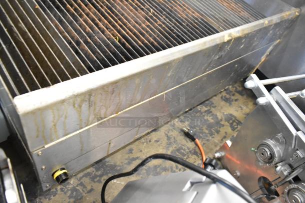 2022 Cooking Performance Group 351CLNG36NL stainless steel commercial charbroiler grill. Natural gas, 120,000 BTU, used condition.