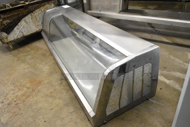 Sakura Metal Commercial Refrigerated Display Case, 1115 Volts, 1 Phase, stainless steel, countertop model, good condition.