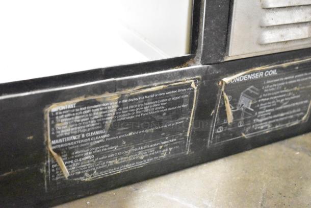 Sakura Metal Commercial Countertop Refrigerated Merchandiser Display Case with maintenance and condenser coil instructions.