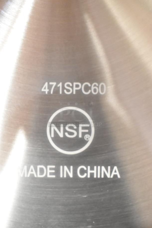 Aluminum pot cover, model 471SPC60, NSF certified, made in China. Brand new with scratch and dent condition.