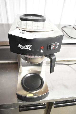 BRAND NEW SCRATCH AND DENT! Avantco 177C10 C10 12 Cup Pourover Commercial Coffee Maker with 2 Warmers. 120 Volts, 1 Phase. - Item #1195520