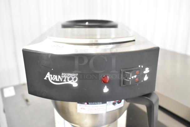 Brand new Avantco 177C10 12 cup commercial coffee maker, scratch and dent condition, with 2 warmers, 120 volts.