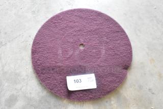 20 burgundy floor scrubber pads, lightly worn, round with central hole, auction tag indicating quantity of 20.