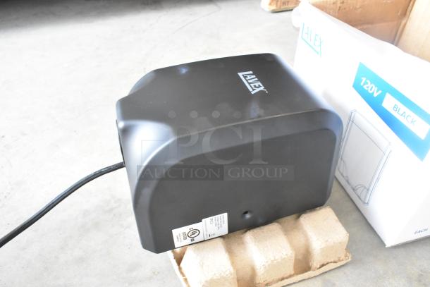 BRAND NEW Lavex KW-1021B Black Stainless Steel Automatic Hand Dryer, 120V, scratch and dent, with UL listed label.