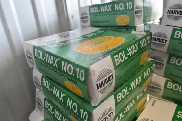 Harvey Oatey 007400 Bol-Wax No. 10, 3"/4" extra thick wax gasket, new in box, green packaging with product details.