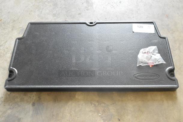 Brand new Suncast shelf kit for vertical storage sheds, black plastic, includes screws, slight scratch and dent condition.
