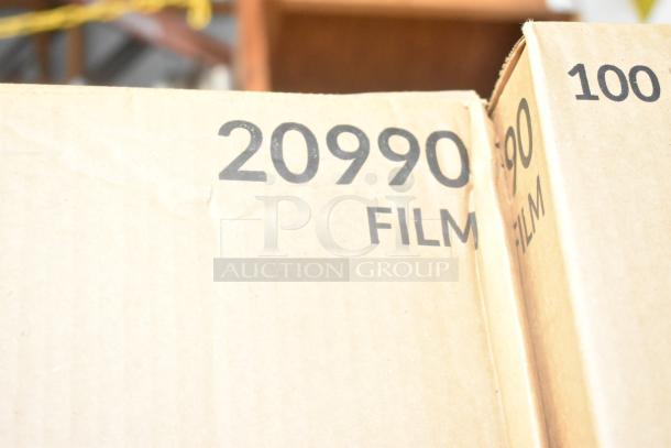 30 new boxes of StrongHolder Molded Fiber 2-Cup Carriers with food trays, scratch and dent condition. Boxes marked "20990 FILM".
