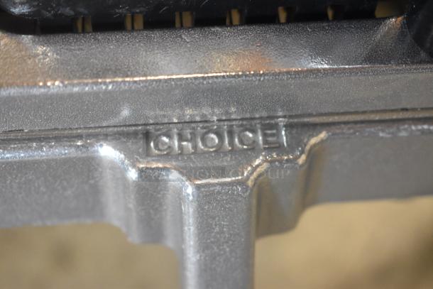 Choice 407375D Vegetable Dicer close-up showing brand mark "CHOICE" on metallic surface. Scratch and dent condition.