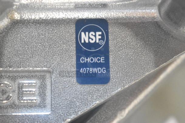 NSF certified Choice 4078WDG food prep wedge cutter, visible brand marking, scratch and dent condition.