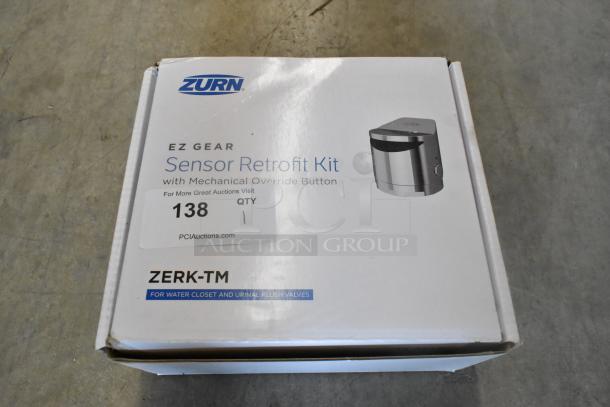 BRAND NEW Zurn ZERK-TM Sensor Retrofit Kit, box with minor dents, includes mechanical override button.