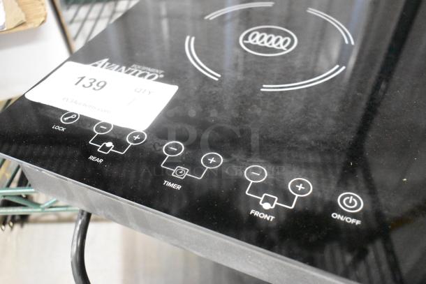 BRAND NEW Avantco 177ID18DB double induction range, scratch and dent, 2024 model, 208-240V, 1 phase, with controls visible.