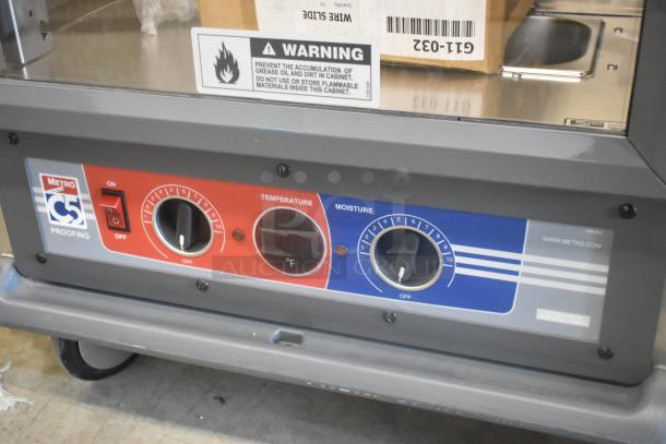 Brand new Metro C519-PFC-U proofing cabinet, scratch and dent condition, non-insulated, on casters, 120V, 1 phase.